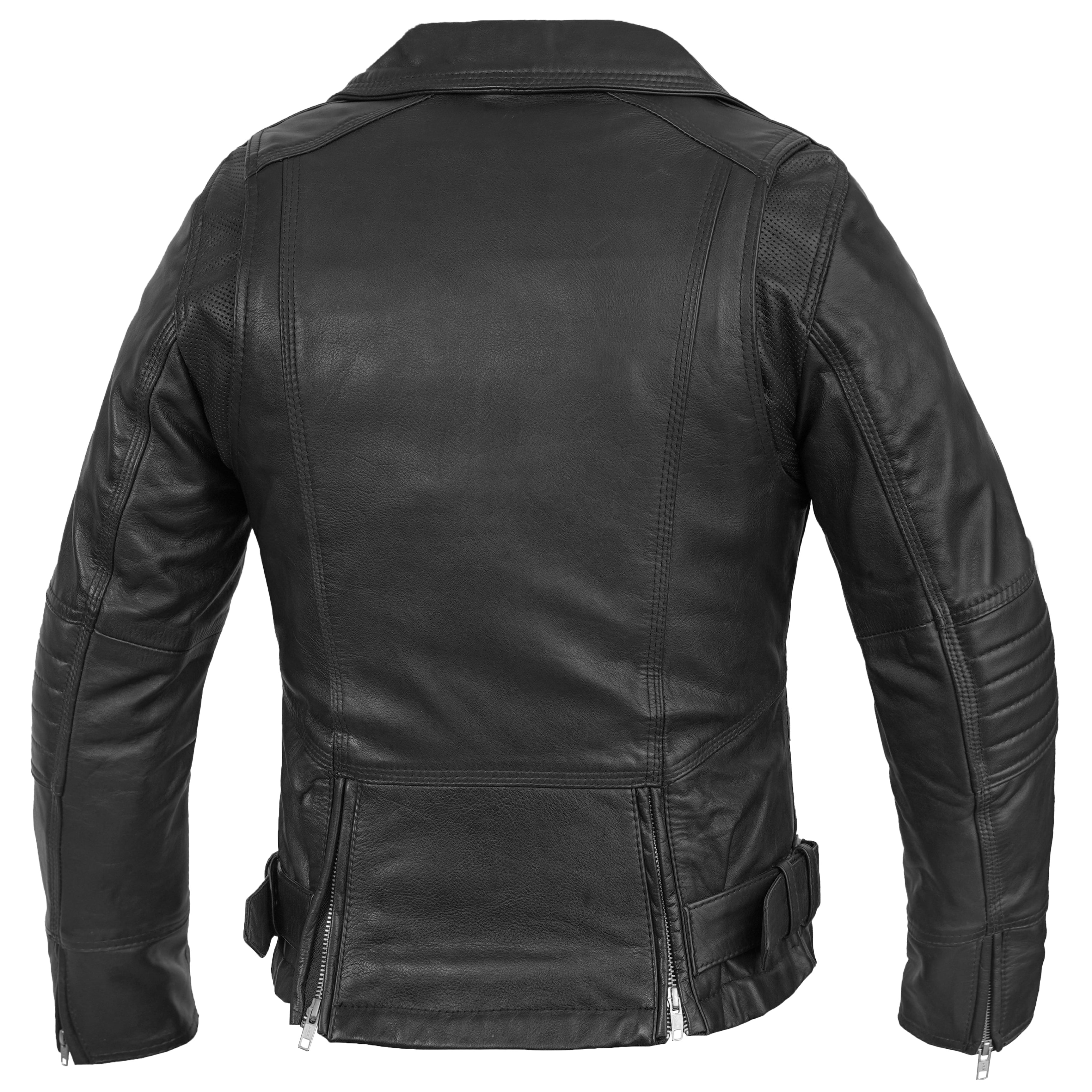 Pulse Glide™ Women's  Black Leather Motorcycle Jacket