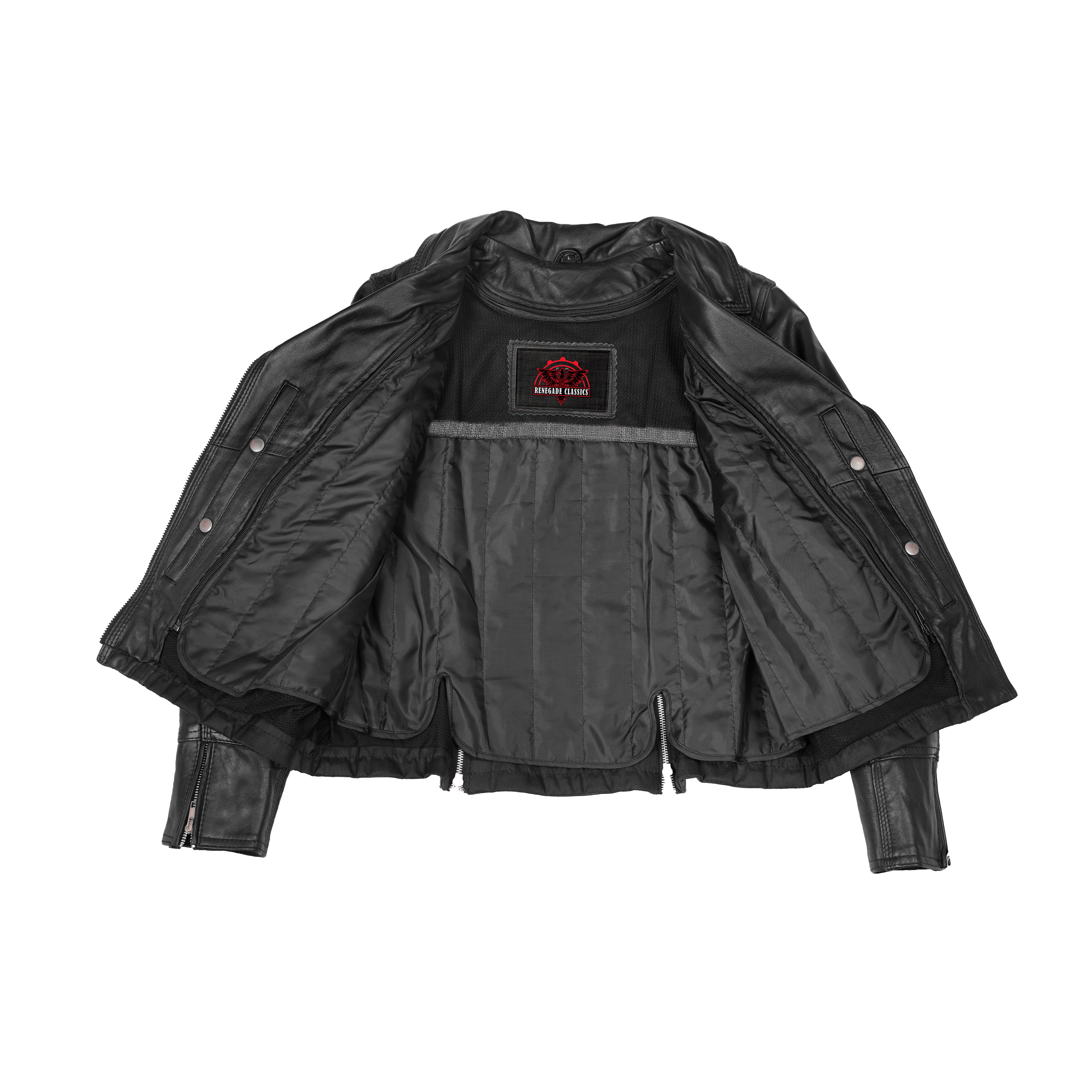 Pulse Glide™ Women's  Black Leather Motorcycle Jacket