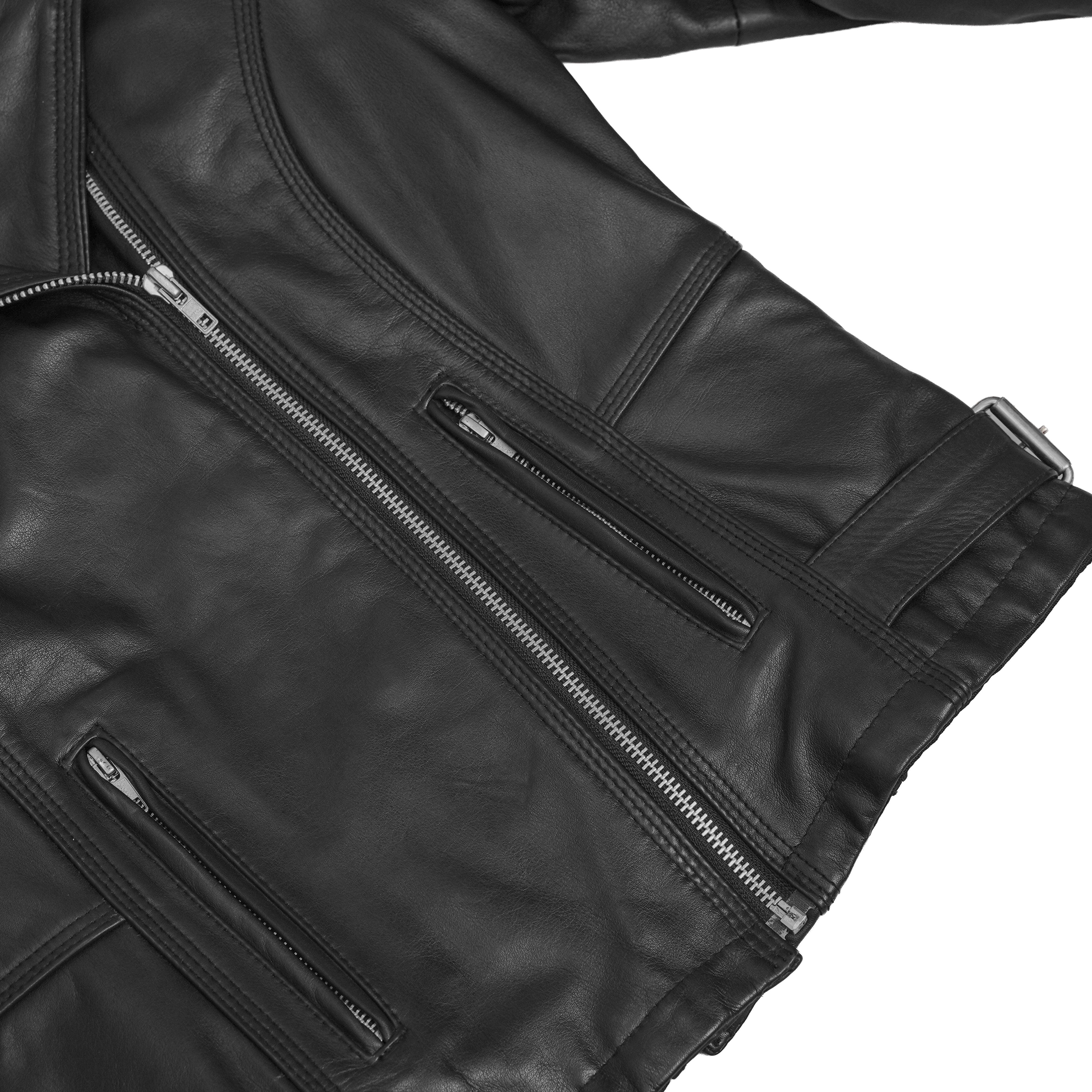 Pulse Glide™ Women's  Black Leather Motorcycle Jacket