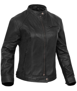 Black Mirage™ Women's Black Lambskin Fashion Jacket