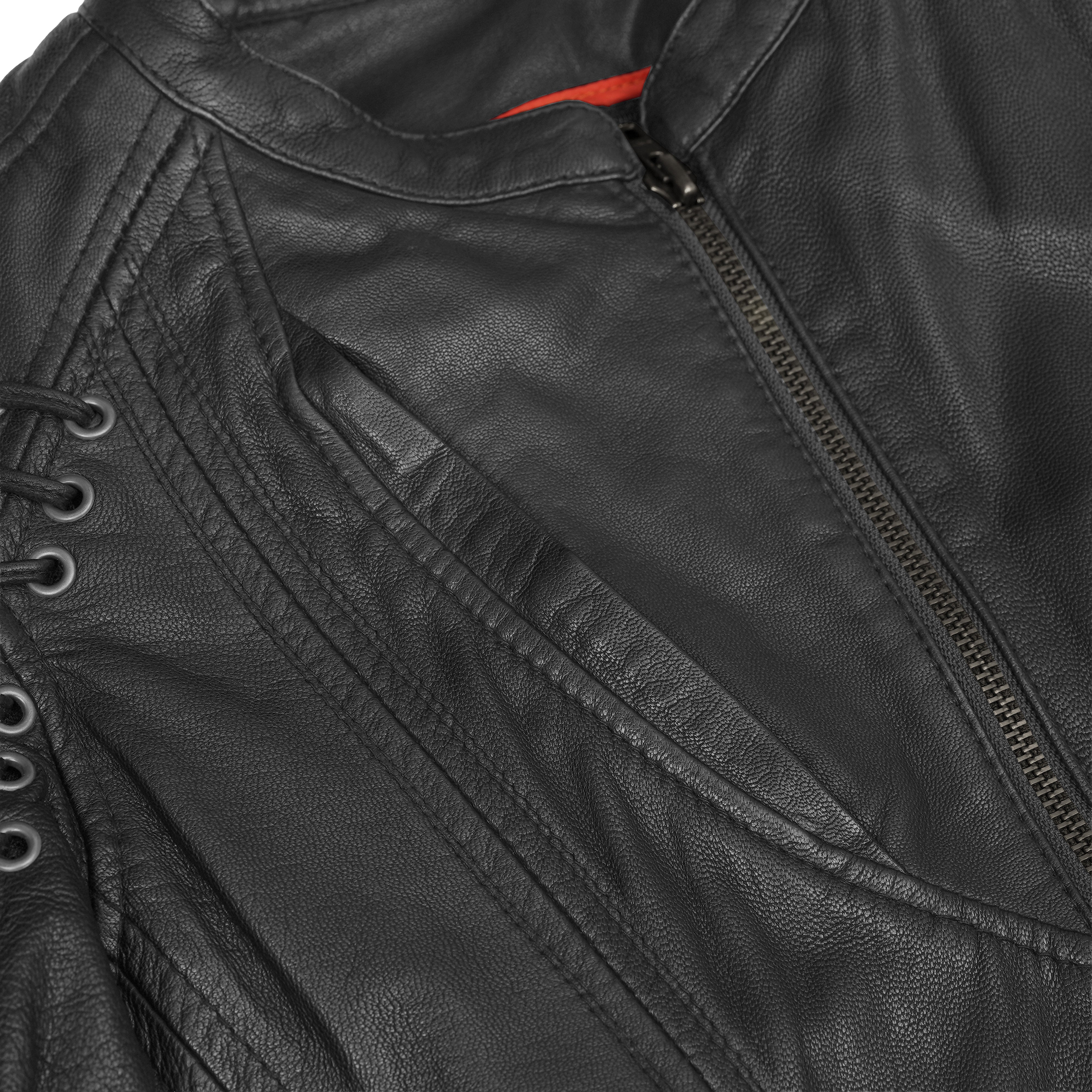 Rose Grace™ Women's Leather Motorcycle Jacket