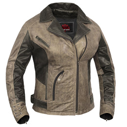 Fusion Flow™ Women's  Leather Motorcycle Jacket