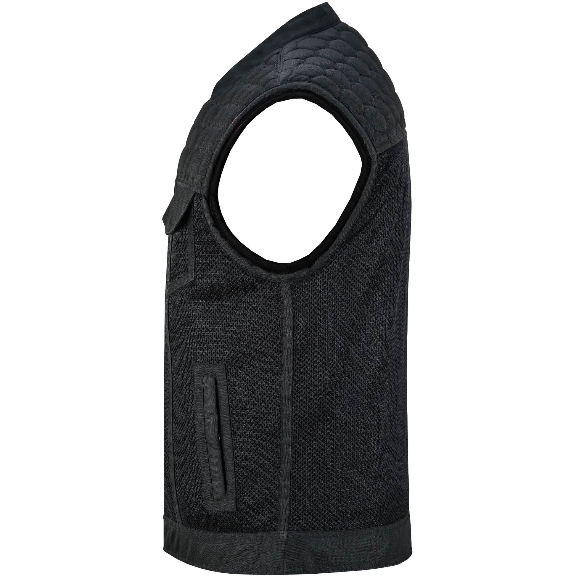 Mesh Rave Men's Black Mesh Textile Vest Renegade Classics