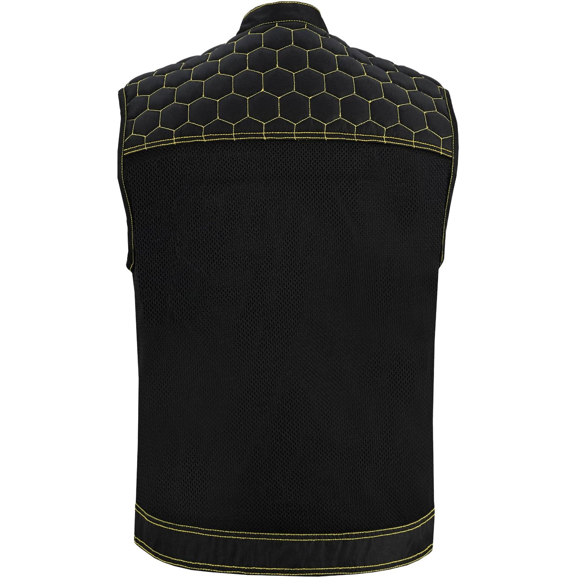 Gloom Gold Men's Black Mesh Textile Vest Renegade Classics