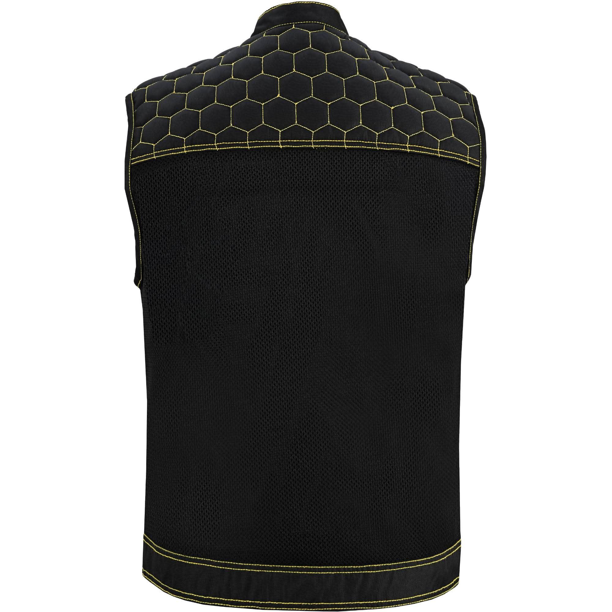 Gloom Gold Men's Black Mesh Textile Vest Renegade Classics