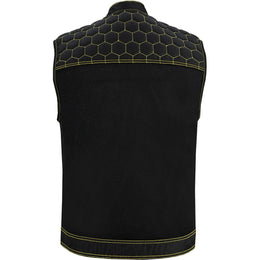 Gloom Gold Men's Black Mesh Textile Vest Renegade Classics