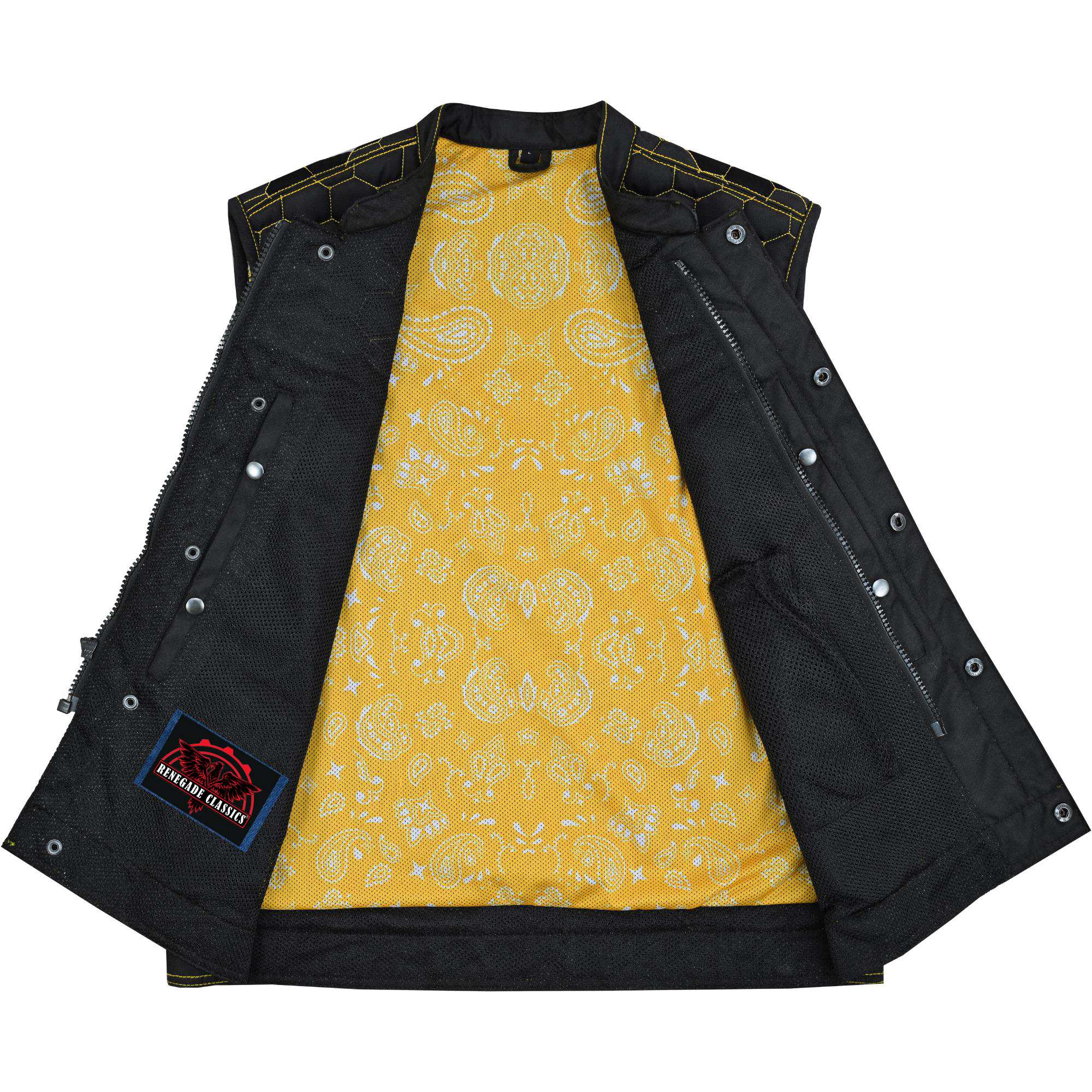 Gloom Gold™ Mens Motorcycle Mesh Vest