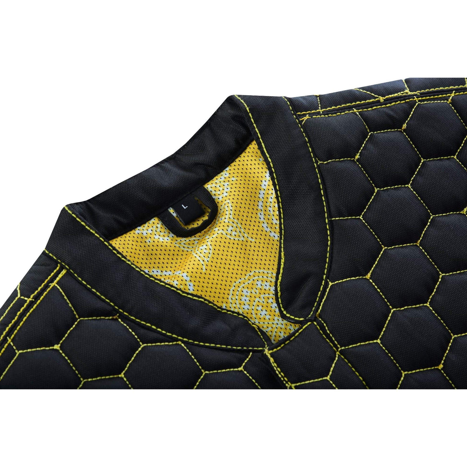 Gloom Gold Men's Black Mesh Textile Vest Renegade Classics