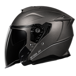 D.O.T. & ECE Daytona Spyder Jet- Gun Metal Grey Dull Metallic