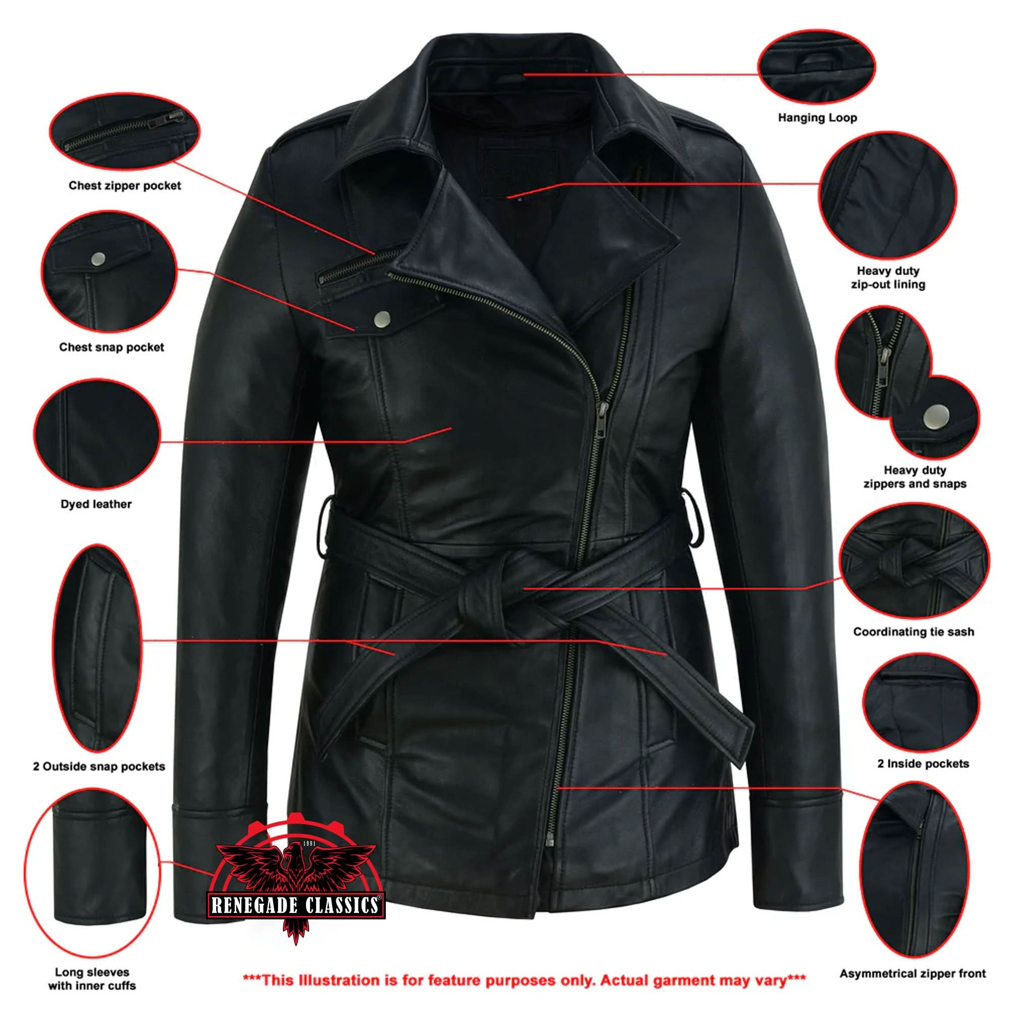 Dark Siren™ Women's Leather Jacket Black