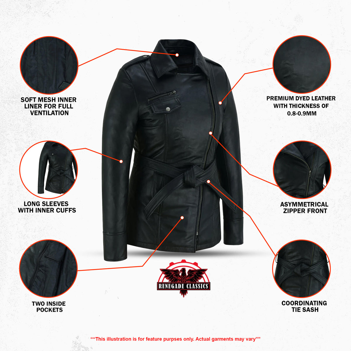 Dark Siren™ Women's Leather Motorcycle Jacket