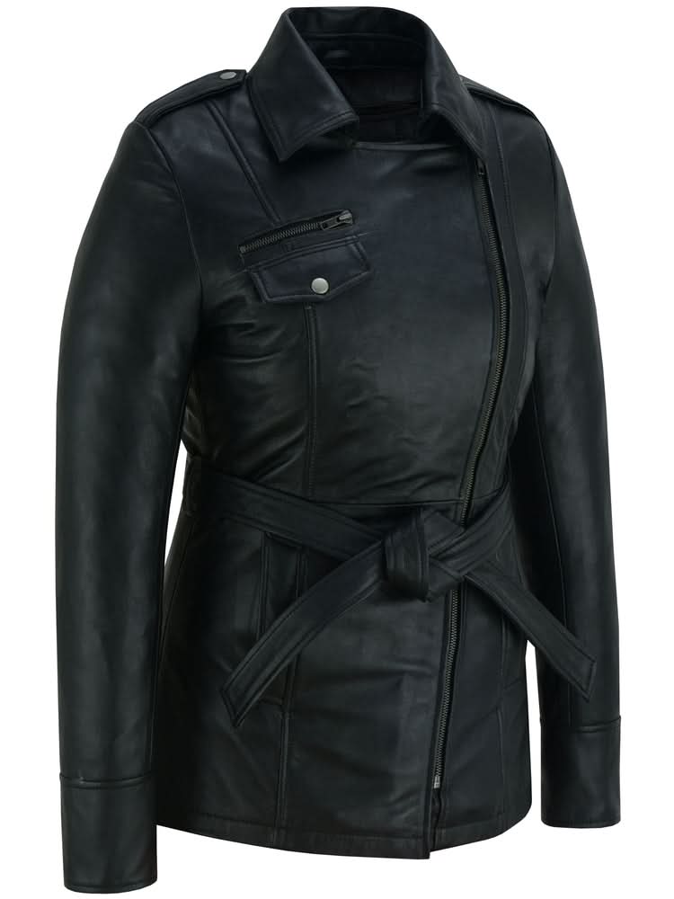 Dark Siren™ Women's Leather Motorcycle Jacket