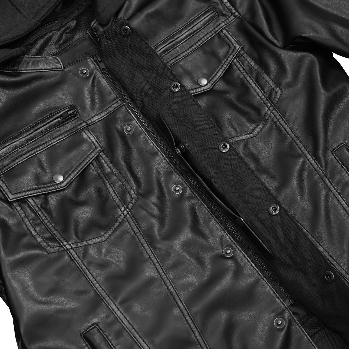DarkMuse Men's Leather Motorcycle Jacket