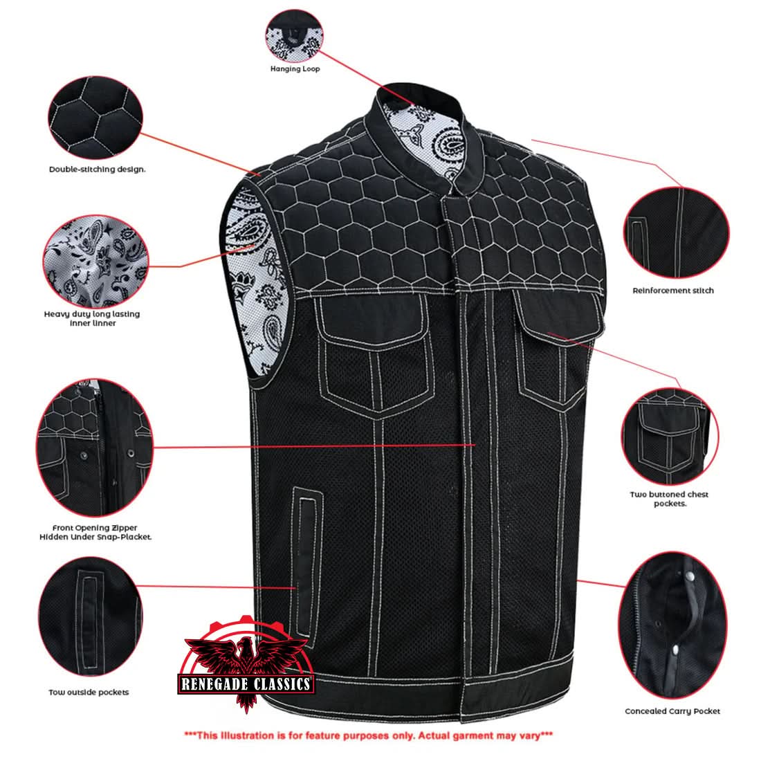 Monolith™ Mens Motorcycle Mesh Vest