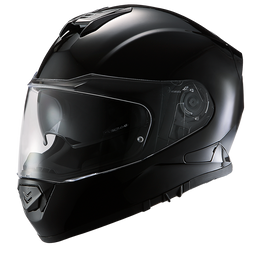 Daytona Detour Full Face Motorcycle Helmet - DOT Certified, Dual Visor, Street Bike Helmet, Men/Women/Youth - Hi-Gloss Black