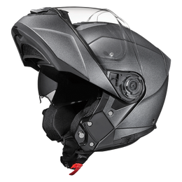 Daytona Glide Modular Motorcycle Helmet - DOT Approved, Bluetooth Ready, Dual Visor, Men/Women/Youth - Gun Metal Grey Metallic