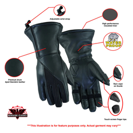 DeerGlide™ Women's leather gauntlet gloves
