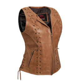 Delice™ Womens Leather Motorcycle Vest