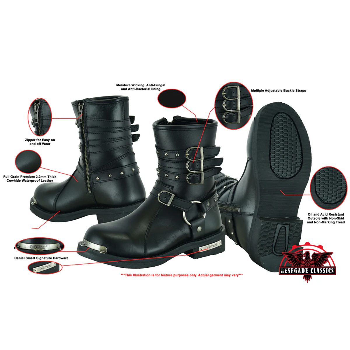 Delvina women's motorcycle boots