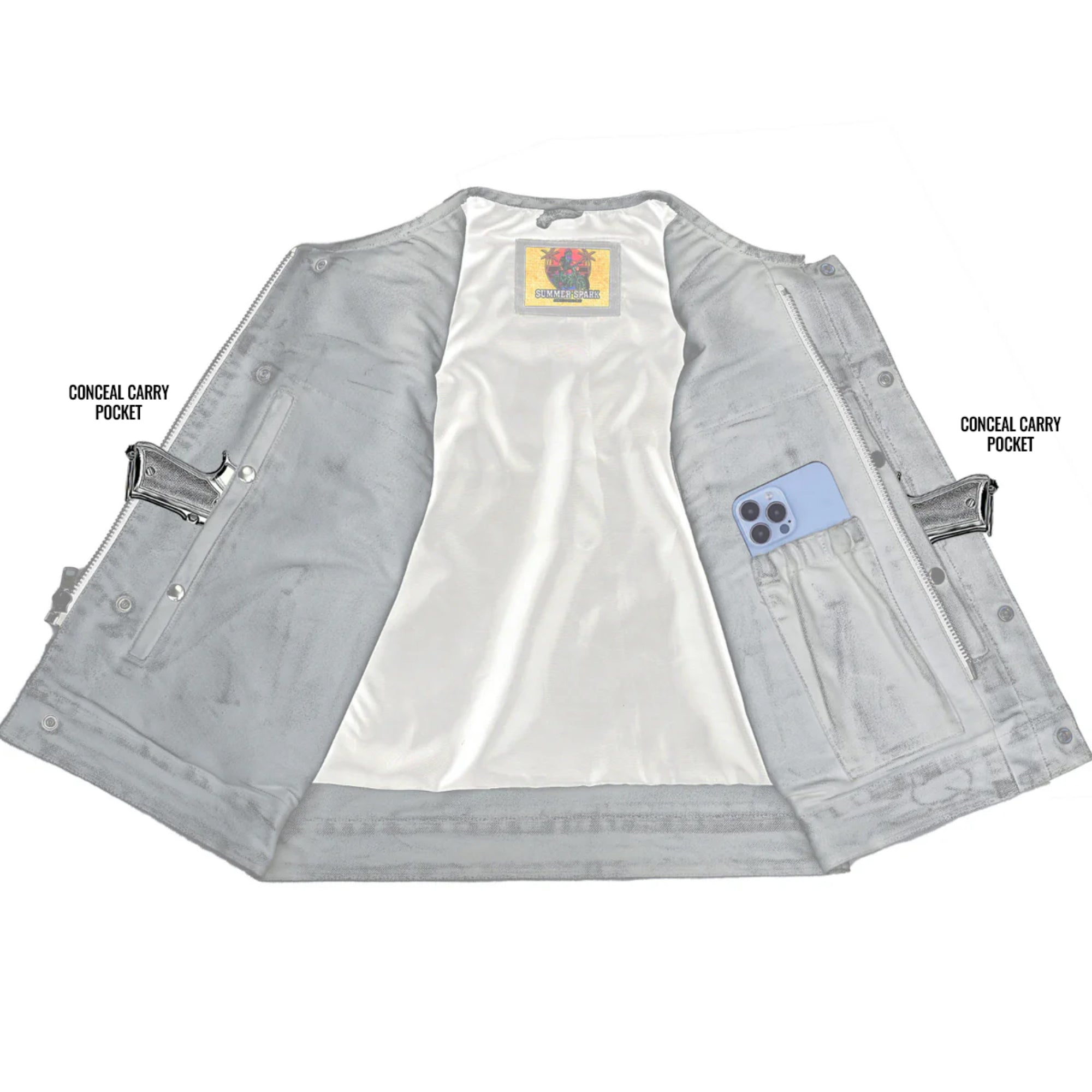 Dune Rider Lowcut Mens Canvas Motorcycle Vest