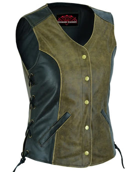 Dolmix™ Womens Leather Motorcycle Vest