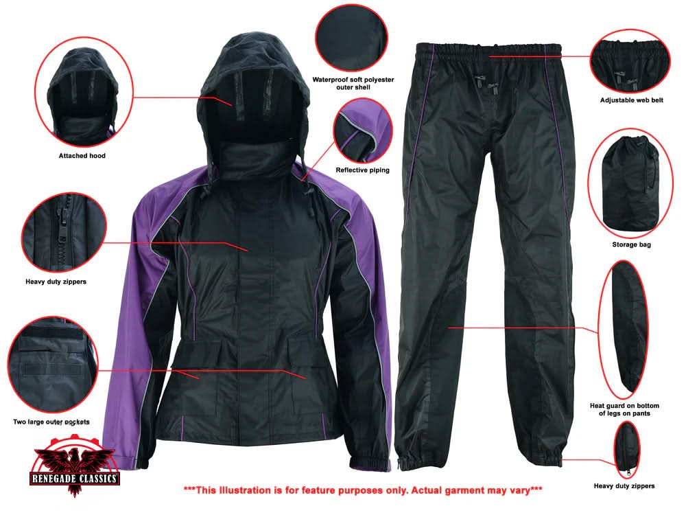 Dryforce Women's Rain Suit (Purple)