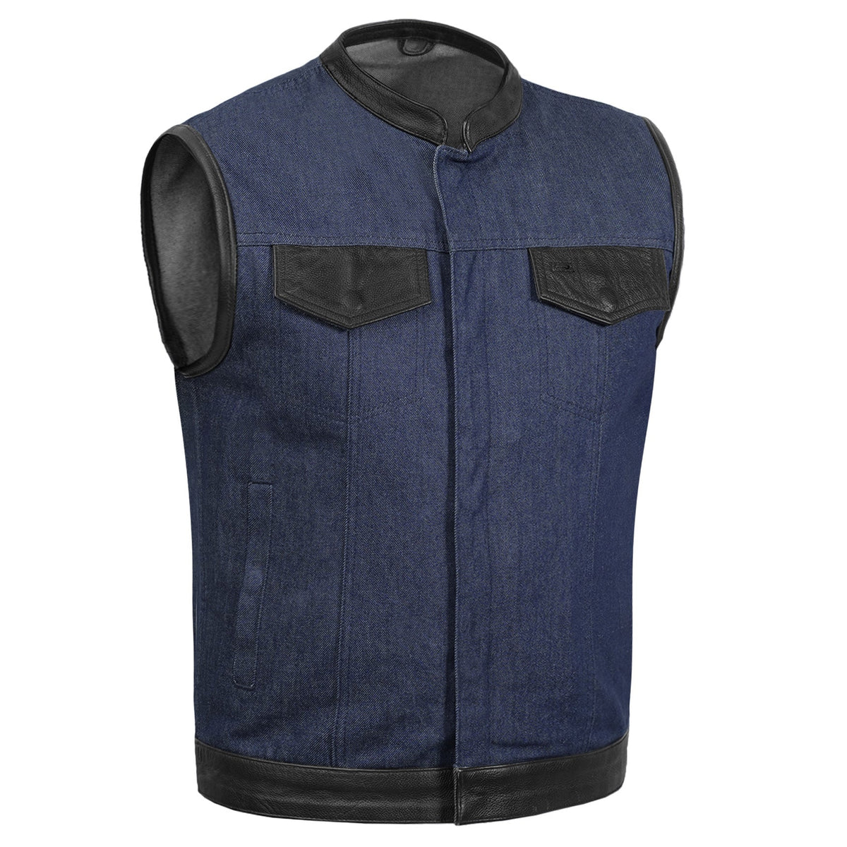 Dual-Tex™ Mens Denim Motorcycle Vest