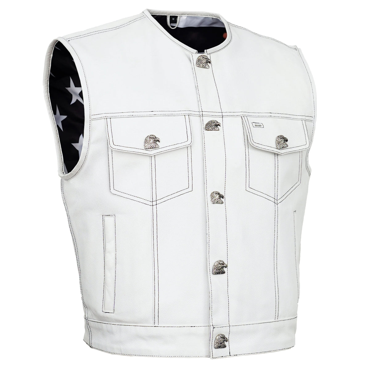 Glory Ride Lowcut Mens Motorcycle Leather Vest