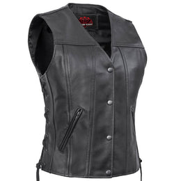 Ella™ Womens Leather Motorcycle Vest
