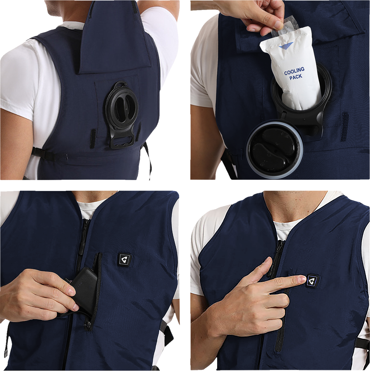 5V Touch Button Circulatory Cooling Vest