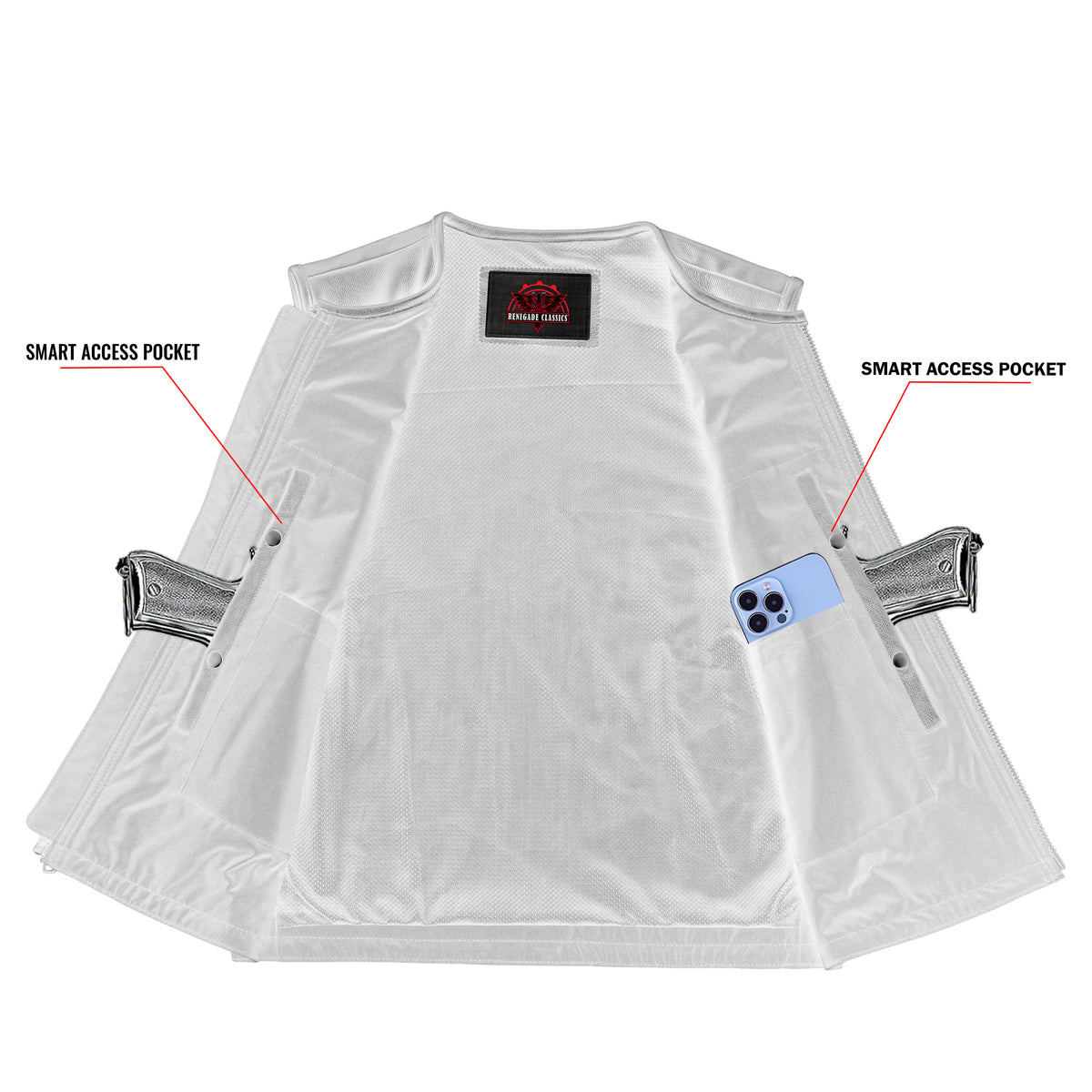 Faster Lane™ Mens Leather Motorcycle Vest