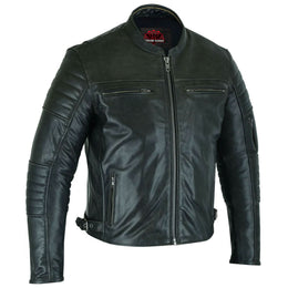 Ferro Men's Leather Motorcycle Jacket