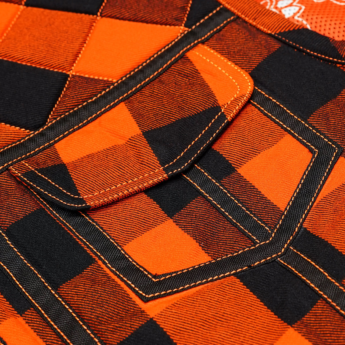 Rogue Inferno Mens Flannel Motorcycle Textile Vest