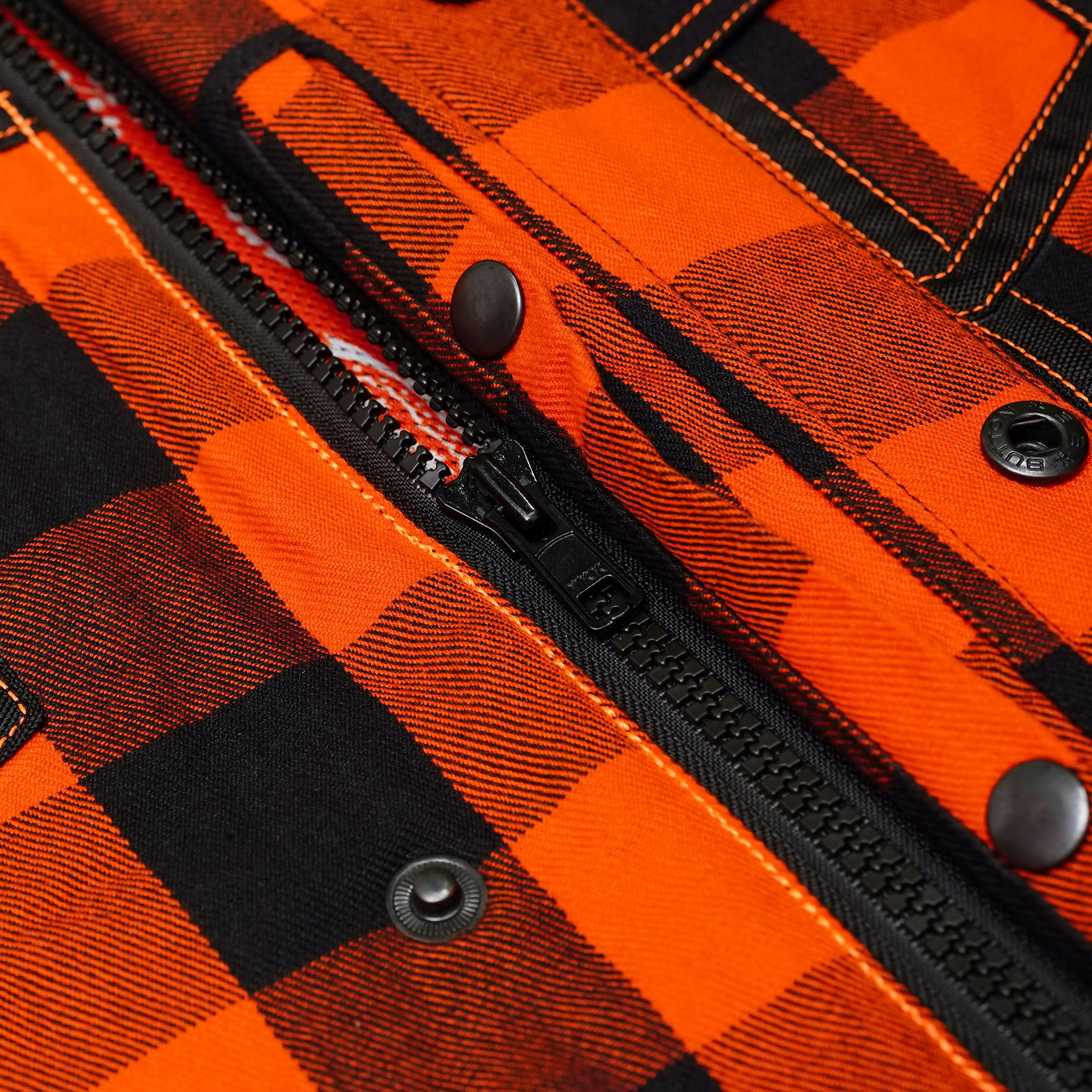 Rogue Inferno Mens Flannel Motorcycle Textile Vest
