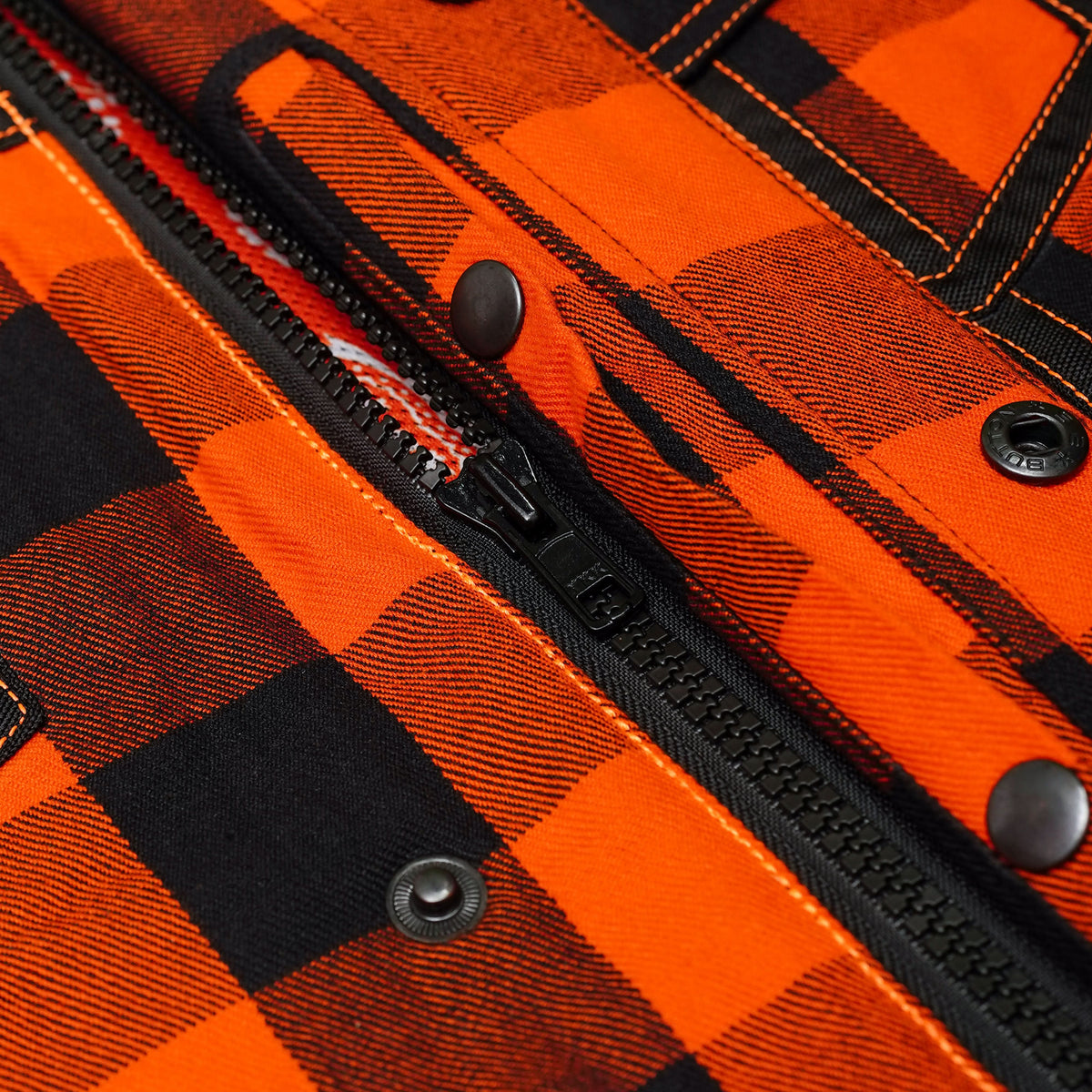Rogue Inferno Mens Flannel Motorcycle Textile Vest