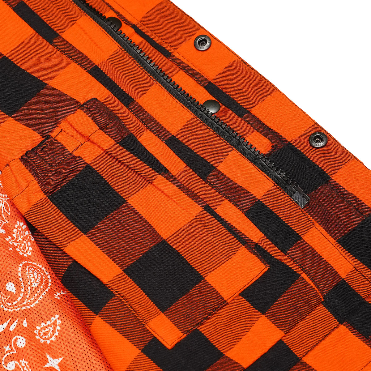 Rogue Inferno Mens Flannel Motorcycle Textile Vest