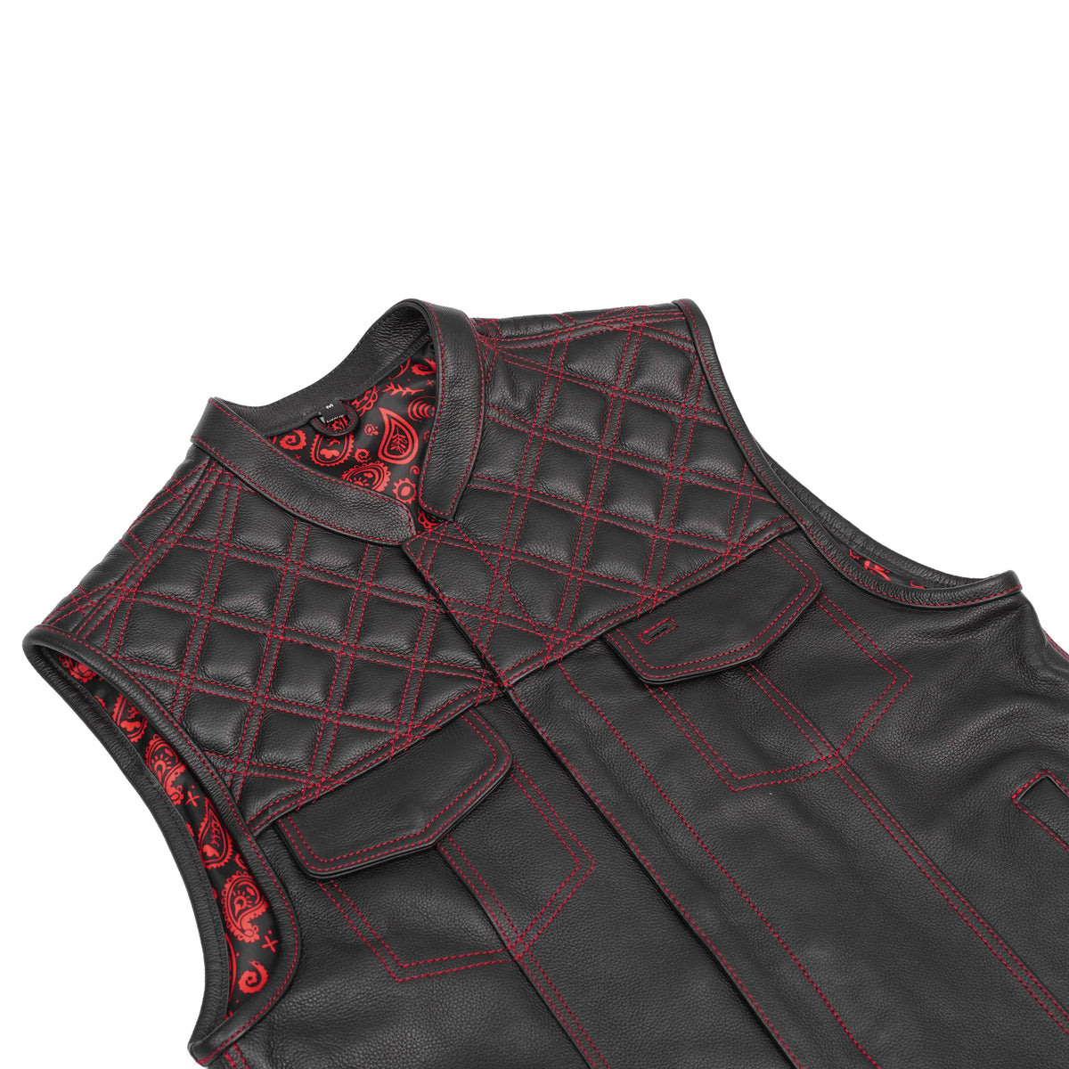 Firedust Men's Motorcycle Leather Vest