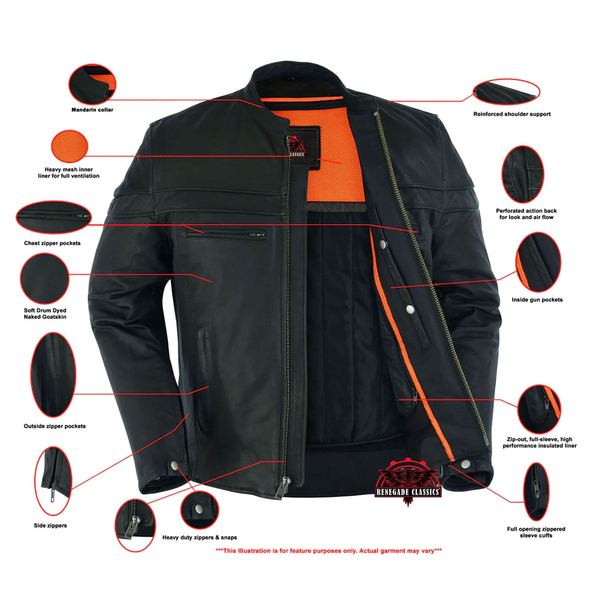 Flexer™ Men's Leather Motorcycle Jacket