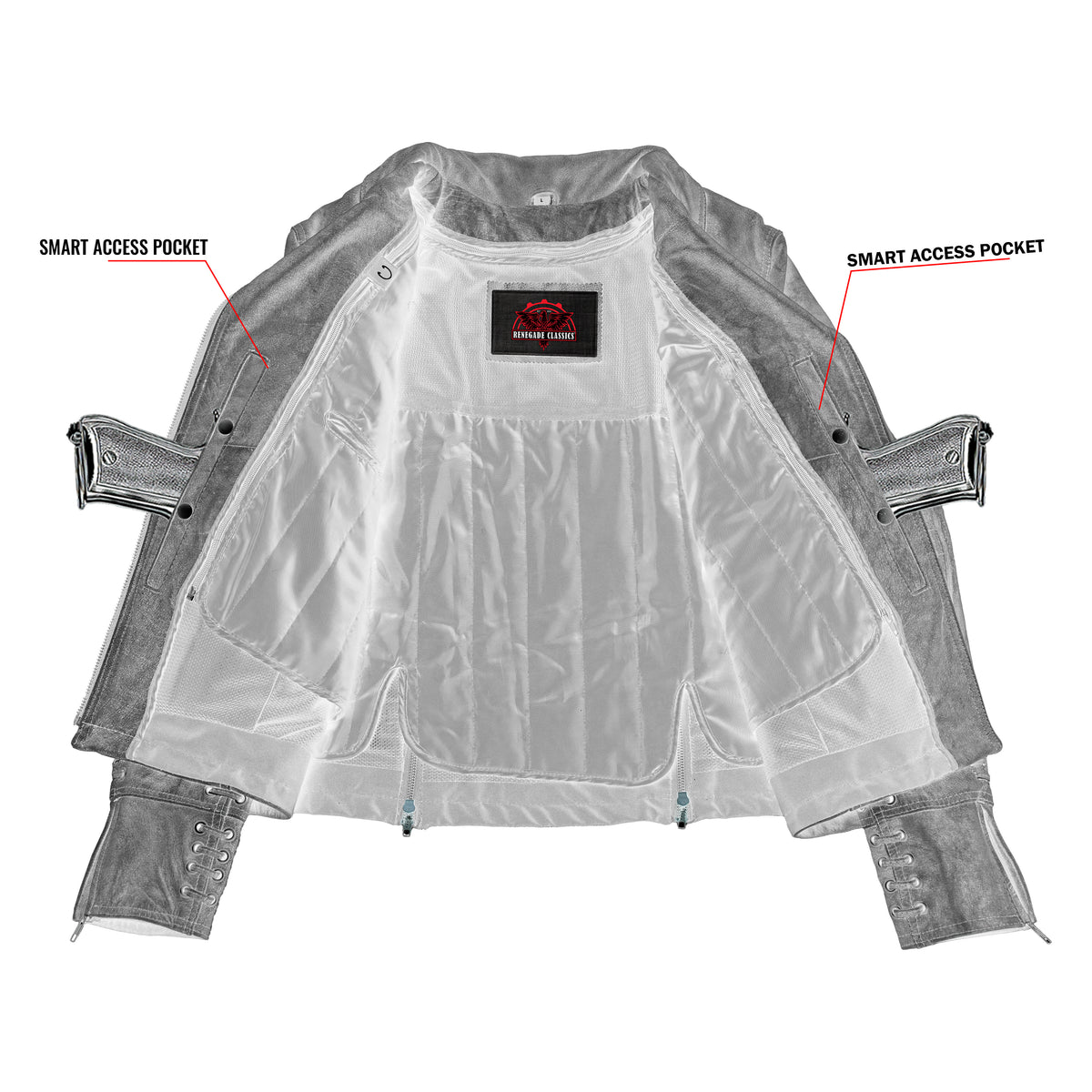 Frost Fury™ Women's Leather Motorcycle Jacket