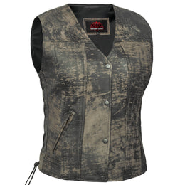Fury Queen™ Womens Leather Motorcycle Vest