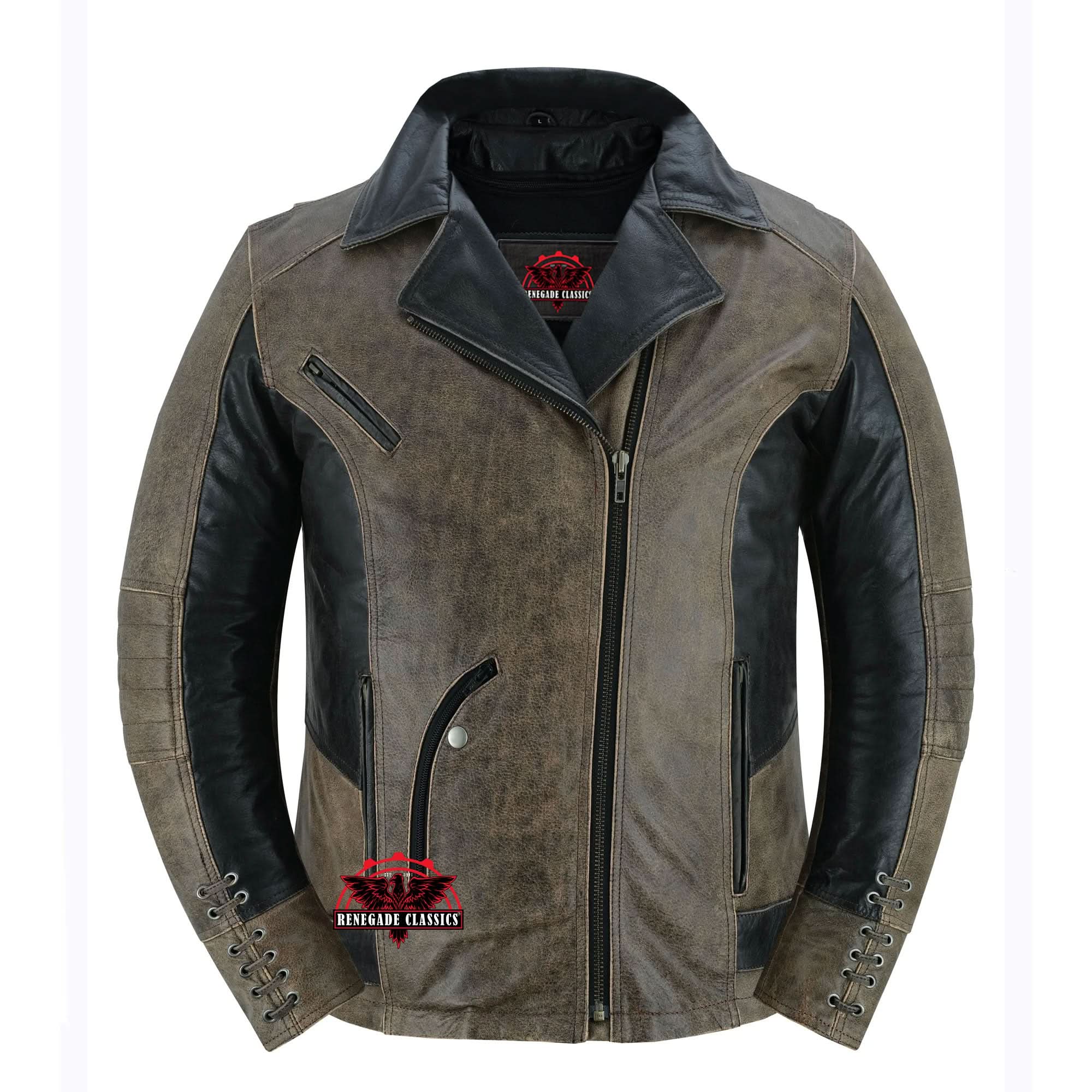 Fusion Flow™ Women's  Leather Motorcycle Jacket