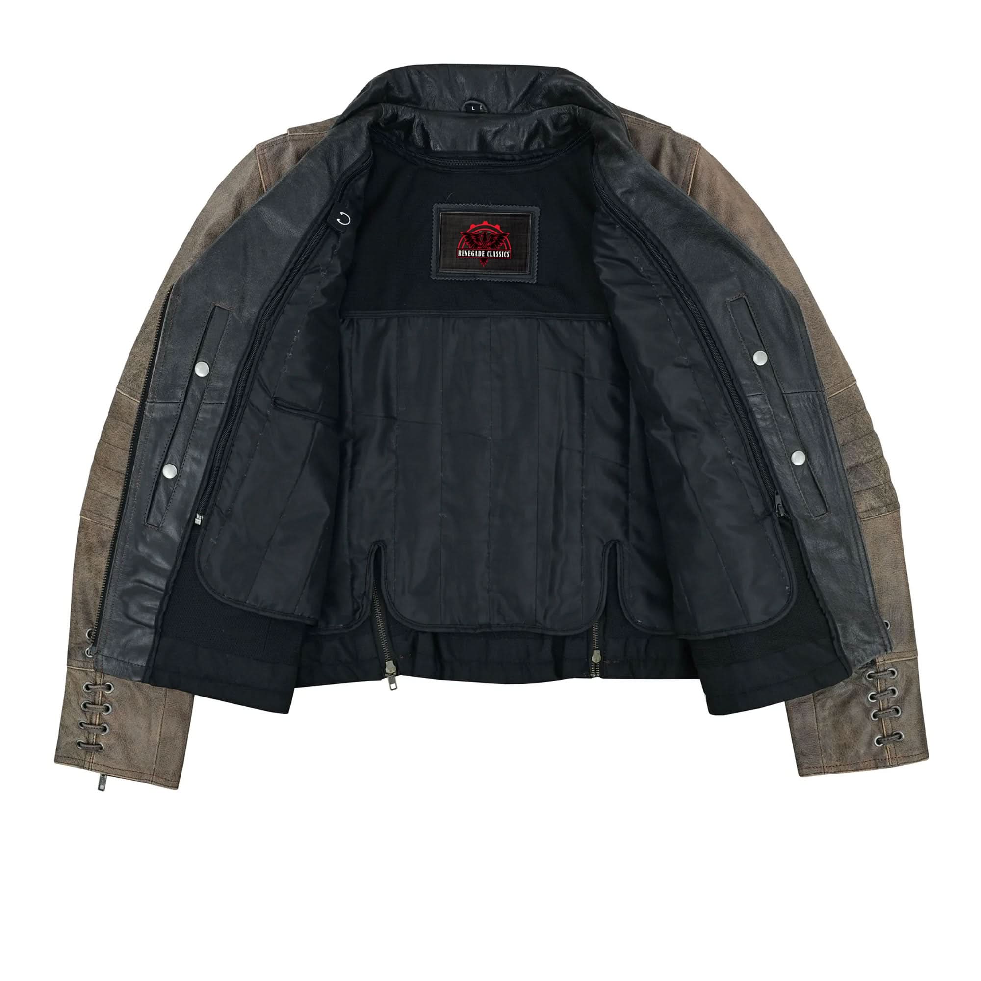 Fusion Flow™ Women's  Leather Motorcycle Jacket