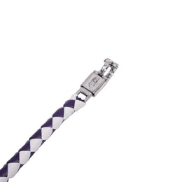 GBW214 Motorcycle Get-Back Whip - Purple/White - Quick Release Clasp - Renegade Classics