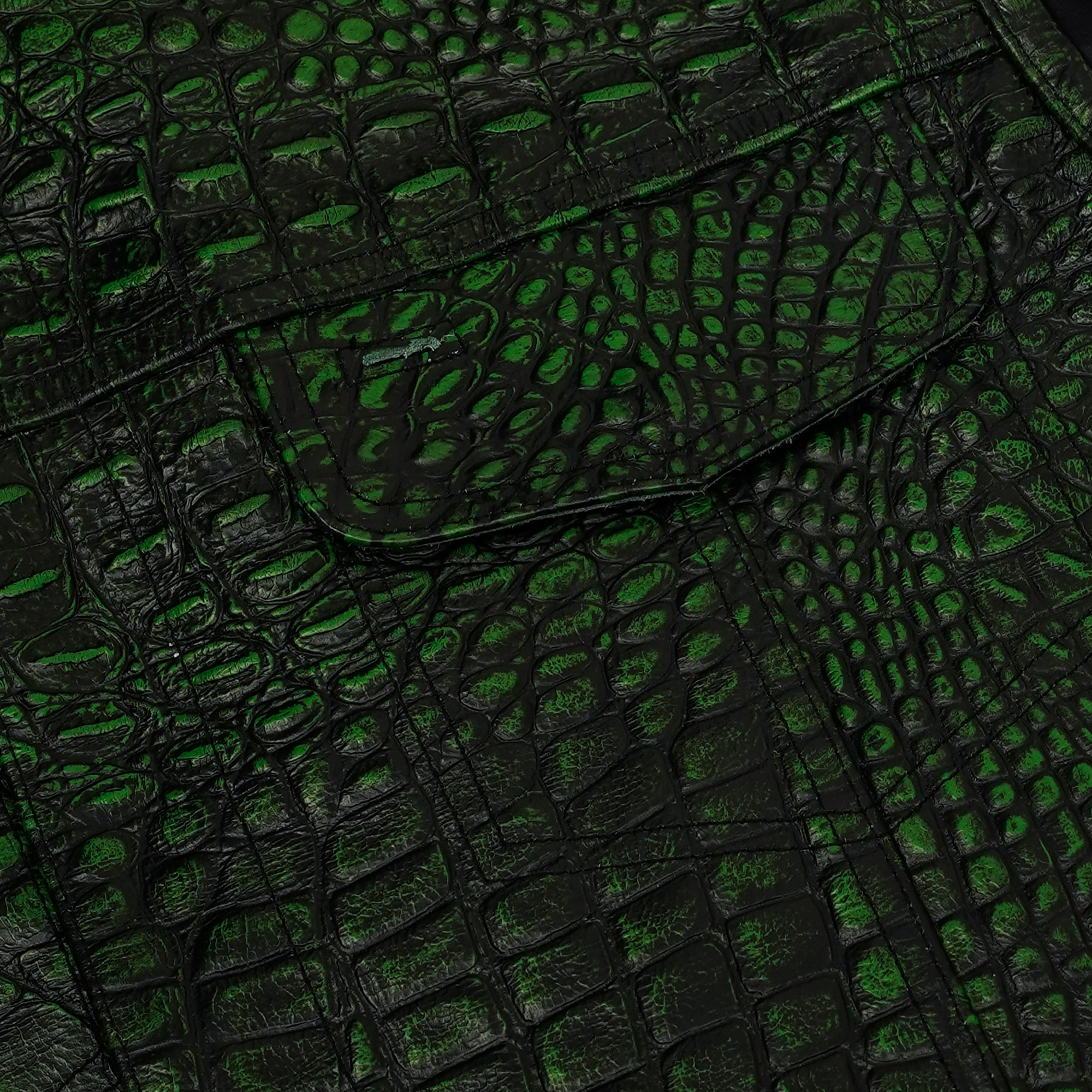Croc Glare Lowcut Men's Leather Motorcycle Vest