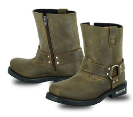 Ghoststep Men's 7" Motorcycle Leather Boots – Brown