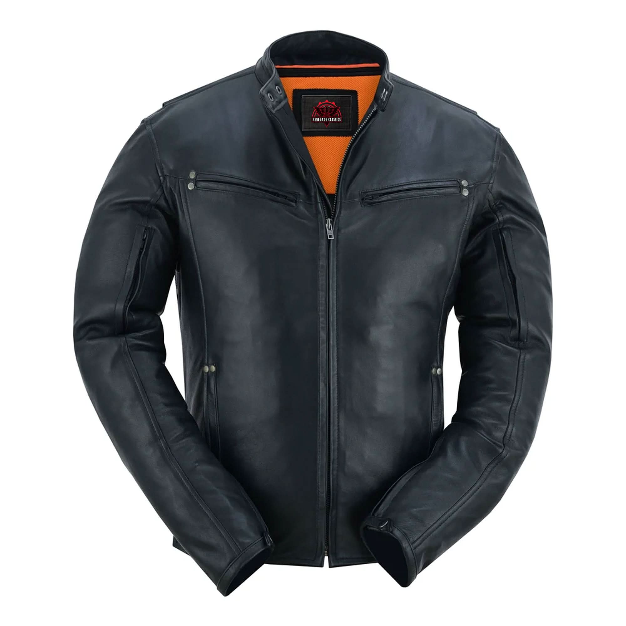GlideStar™ Men's Leather Motorcycle Jacket