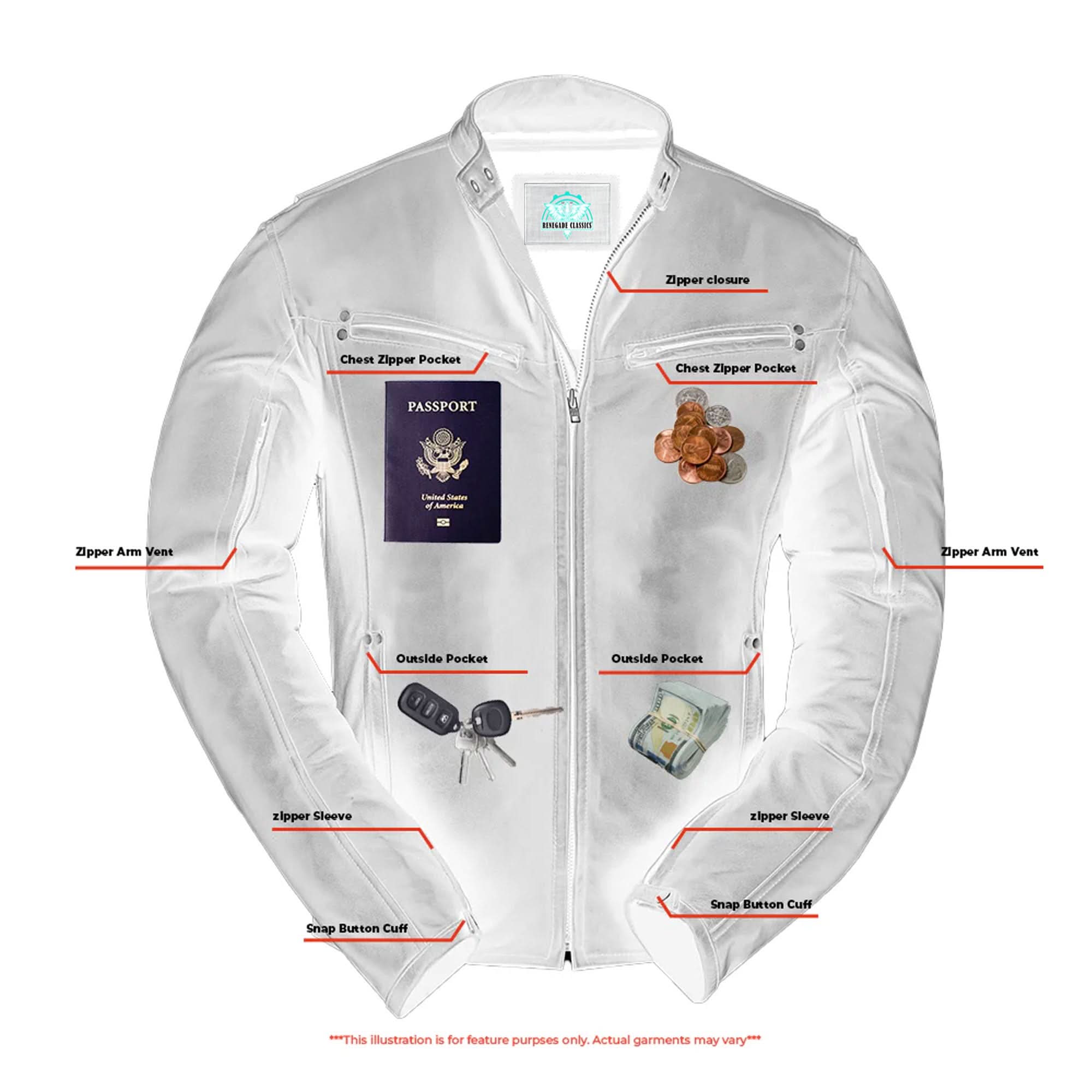 GlideStar™ Men's Leather Motorcycle Jacket