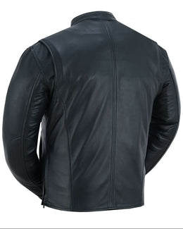 GlideStar™ Men's Leather Motorcycle Jacket