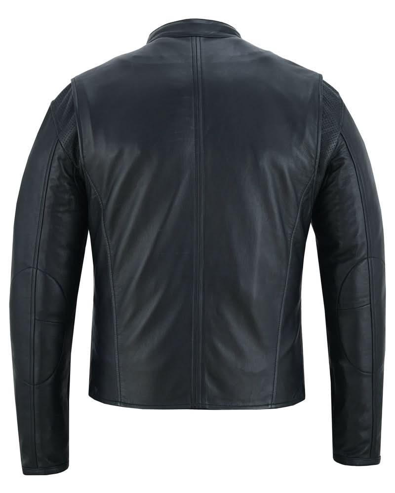 GlideStar™ Men's Leather Motorcycle Jacket