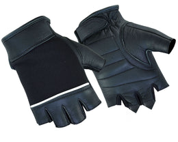 Glitzy™ womens leather fingerless gloves